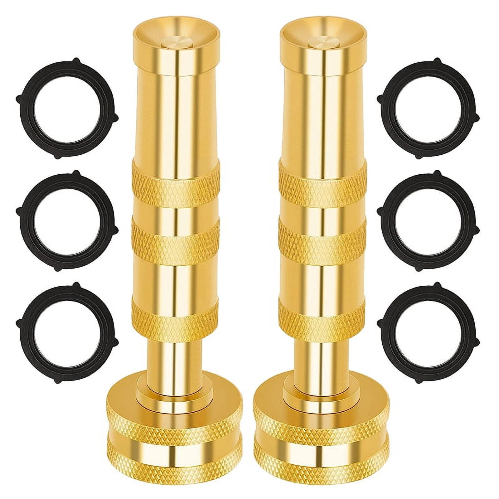 Brass Hose Nozzle High Pressure Jet Nozzles 2 Pack, Heavy Duty