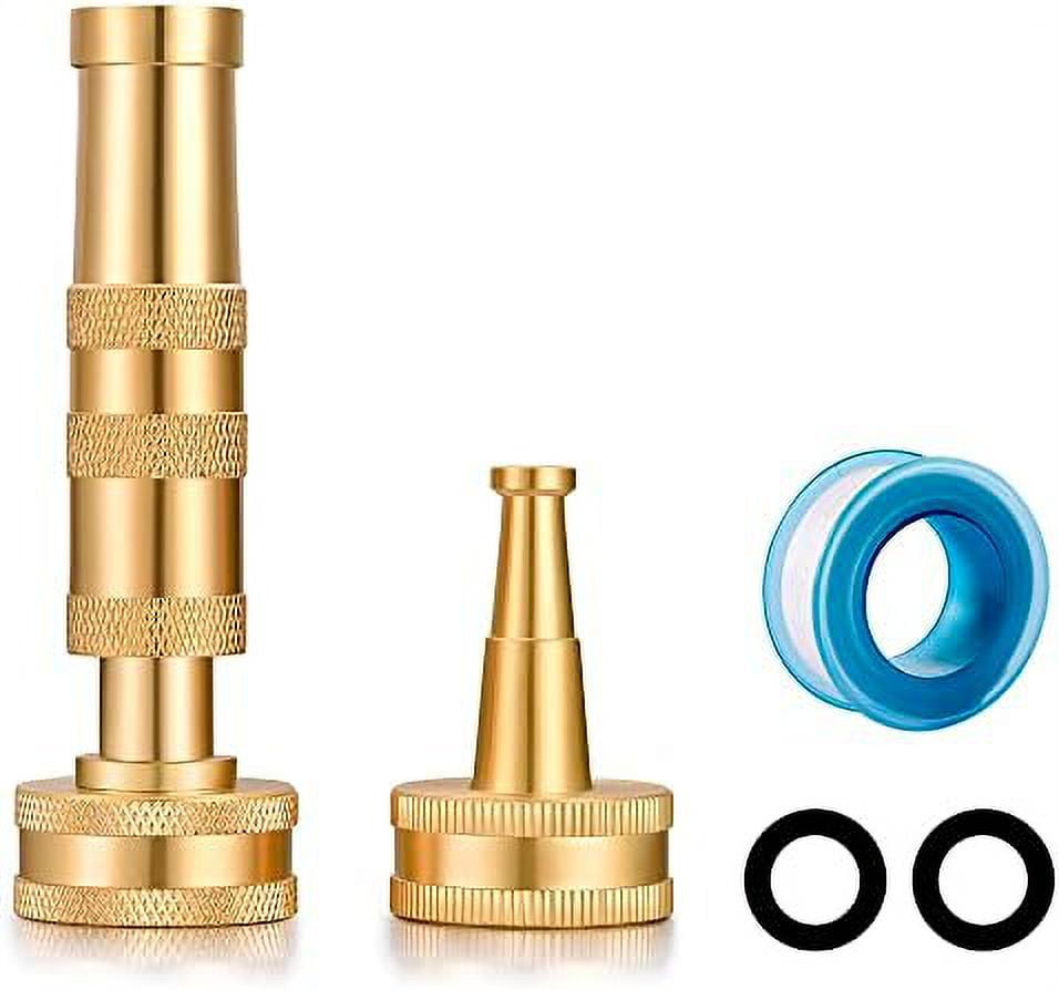 Brass Hose Nozzles Heavy Duty Adjustable Twist Hose Nozzle & Jet ...