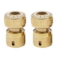 thumbnail image 1 of Brass Hose Quick Connection Adapters Couplings Corrosions Resistant Construction Secure Twist On Mechanism 2pcs, 1 of 8