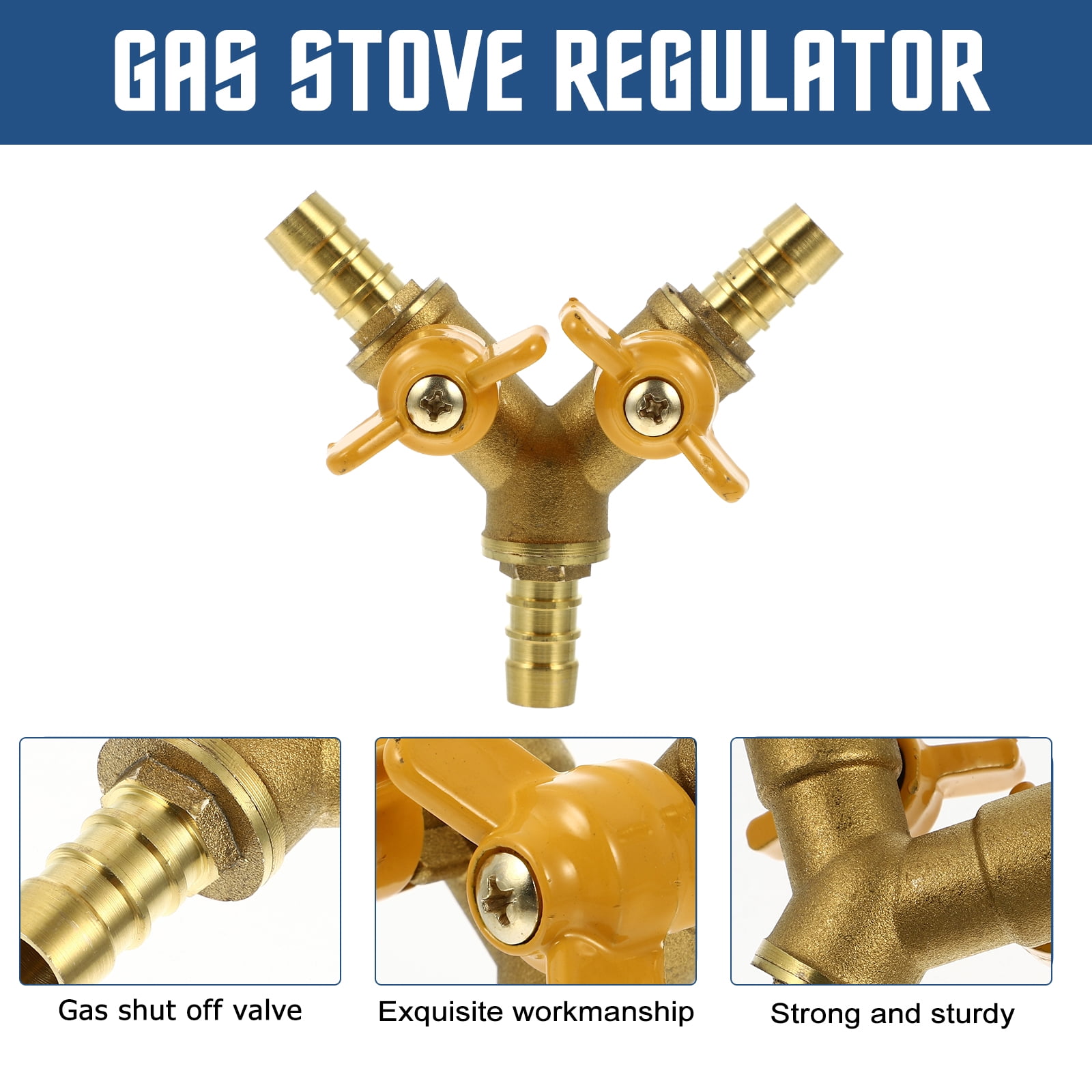 Brass Hose Splitter 3 Way Shut Off Valves Professional 2 Switch Y