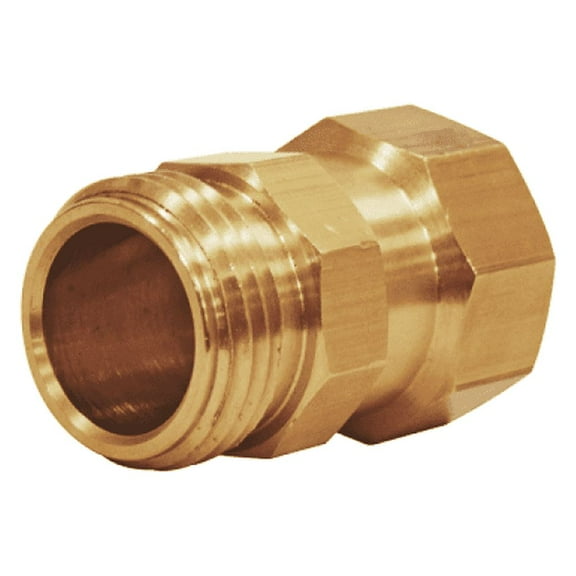 Brass Hose Swivel - Reduces Hose Twisting Fits Standard Hose 3/4" Threads - 1 Hose Swivel by Dramm