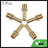 Brass Hose Tail Barb Fitting Connector 5pcs 6mm Hose ID x 1/8" Male NPT for Car