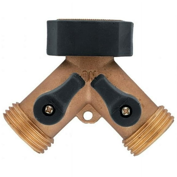 Brass Hose Y With Shut Off