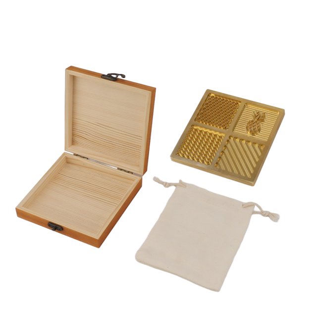 Brass Ice DIY Tray Personalized Square Cocktails Ice Stamp Tray for Ice