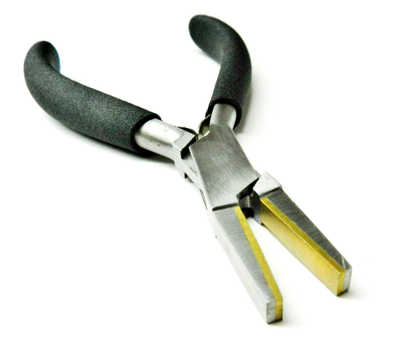 Brass Jaw Pliers Flat Nose Plier Brass Lined Soft Jaws Forming Holding Bending