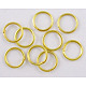 Brass Jump Rings Open Jump Rings Cadmium Free & Nickel Free & Lead Free Golden 7x1mm 18 Gauge Inner Diameter: 5mm about 4000pcs/500g