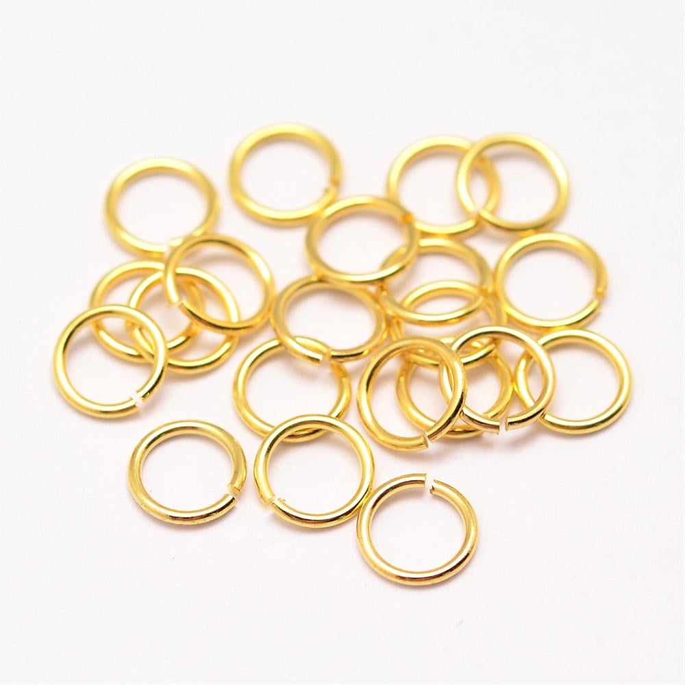 Brass Jump Rings Open Jump Rings Cadmium Free Nickel Free Lead Free Real 18K golden Plated 23 Gauge 4x0.6mm Inner Diameter: 2mm 5000pcs/100g