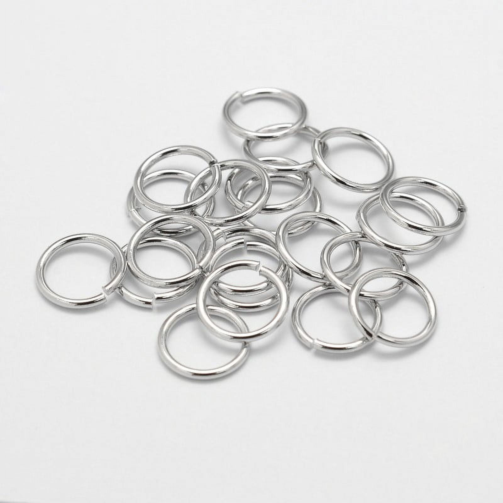 Brass Jump Rings Open Jump Rings with Smooth Joining Ends Cadmium Free & Nickel Free & Lead Free Platinum 10x1mm 18 Gauge Inner Diameter: 8mm Hole: 8mm about 2631pcs/500g