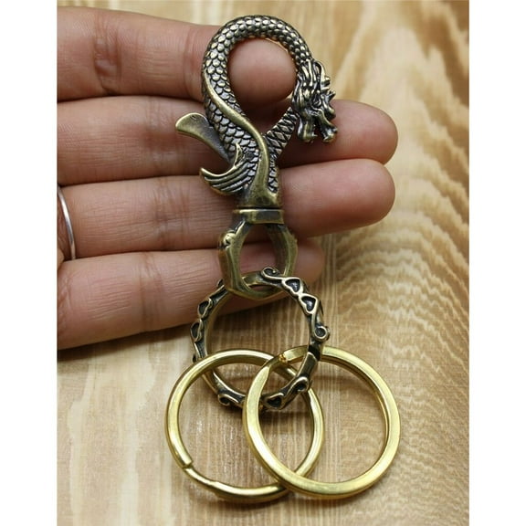 Brass Key Clip Dragon Keychains Keyrings Belt Clip Key Holder