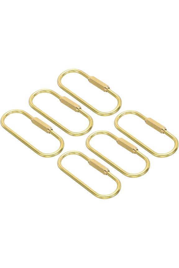 Brass Key Ring, Screw Lock Clip Keychain Hook Holder for Keys