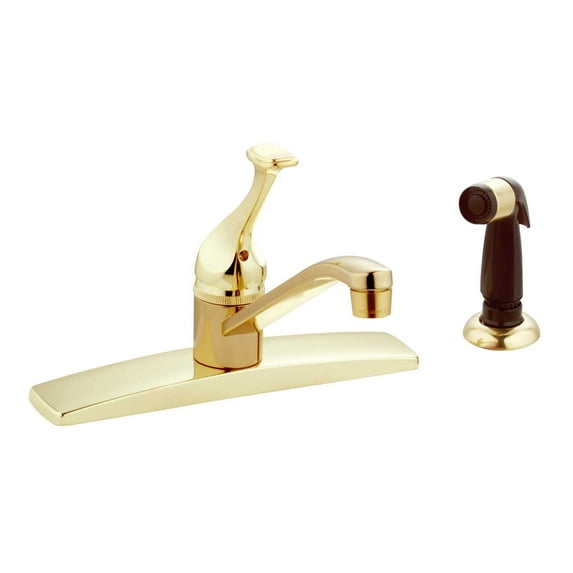 Brass Kitchen Faucet Bathroom Sink Tap With Sprayer Centerset 1 Handle| Renovators Supply