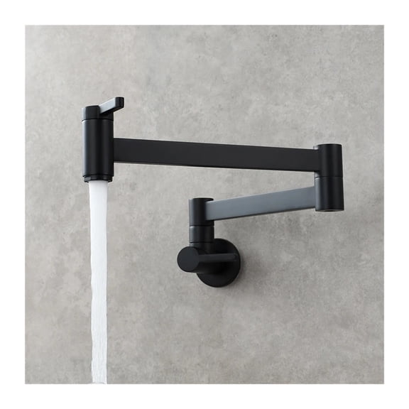 Brass Kitchen Faucet Pot Filler Faucet 360 Rotatable Folding Lengthened with Double Joint Swing Arms Cold Only