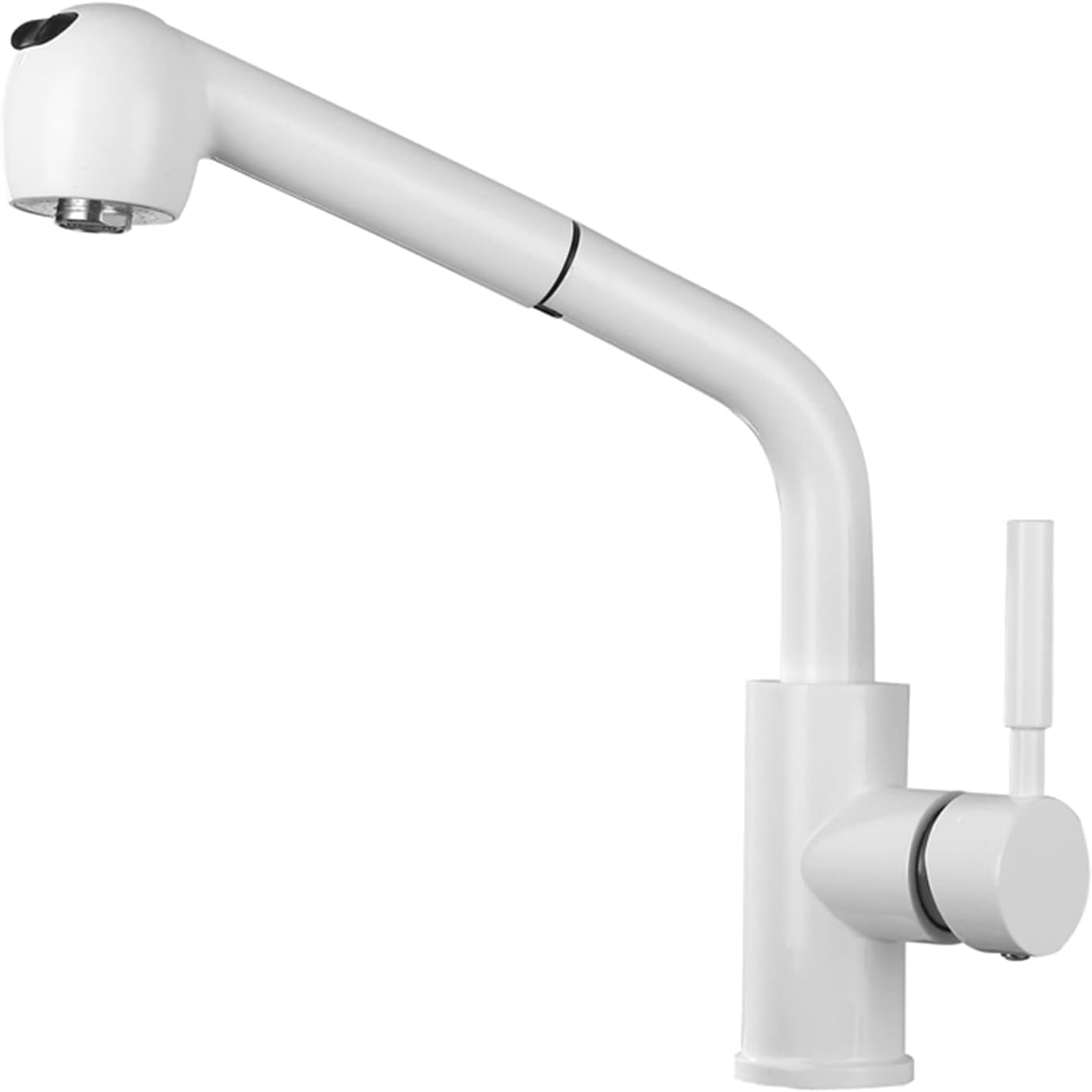 Brass Kitchen Faucet with Pull Down Sprayer White Pull Out Kitchen ...
