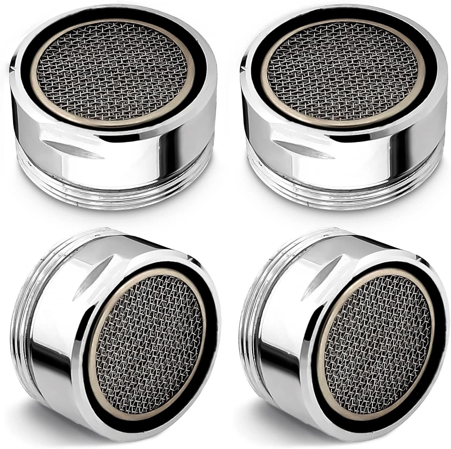 Brass Kitchen Faucet Water Aerator 4 Pack Easy Install Stylish Water Saver