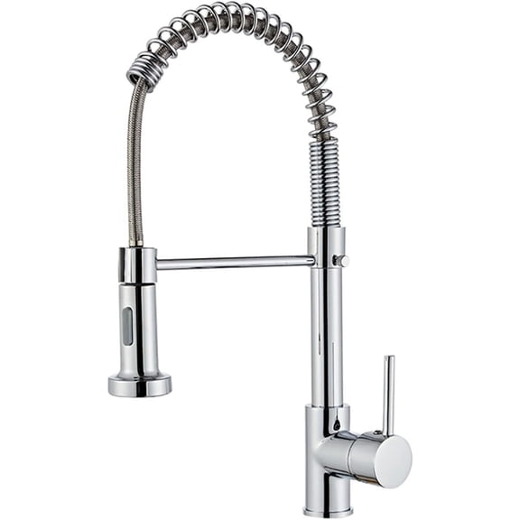 Brass Kitchen Faucet, Water Purifier Faucet, Splash-Proof Hot and Cold Water Mixer Tap, Universal Swivel Spring Pull-Out Sink Faucet, Three Water Outlet Modes,B