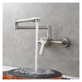 thumbnail image 1 of Brass Kitchen Folding Faucet Pot Filler Faucet Two Holes Wall Mount Faucet Hot And Cold Mixer Tap With Kitchen Sprayer ,Bar Laundry RV Farmhouse, 1 of 7