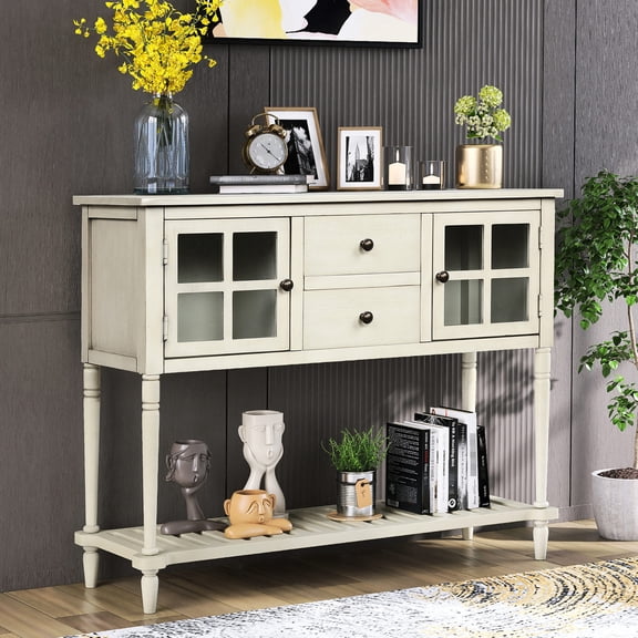Brass Knobs Elegance / Living Area Organization / Space - Saving Sideboard