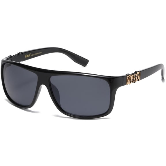 Brass LOGO Black Frame Smoke lens Locs New Sunglasses Free Shipping