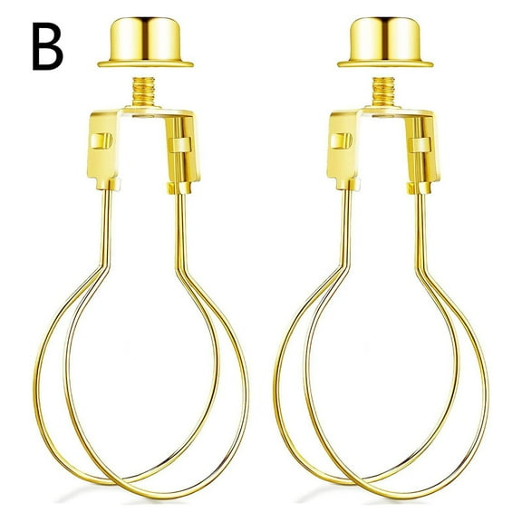 Brass Lamp Harp Kits with Finials and Detachable Light Duty Bases, Horn Accessories 2 Set Fram