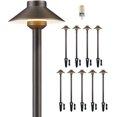 Brass Landscape Path Lights, LED 12V Low Voltage Pathway Lights Wired