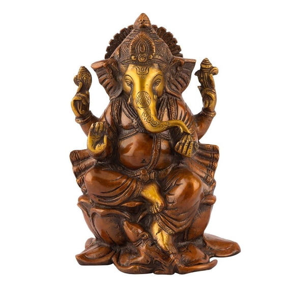 Brass Large Ganesh Idol - Ganesha Murti Statue God Idol