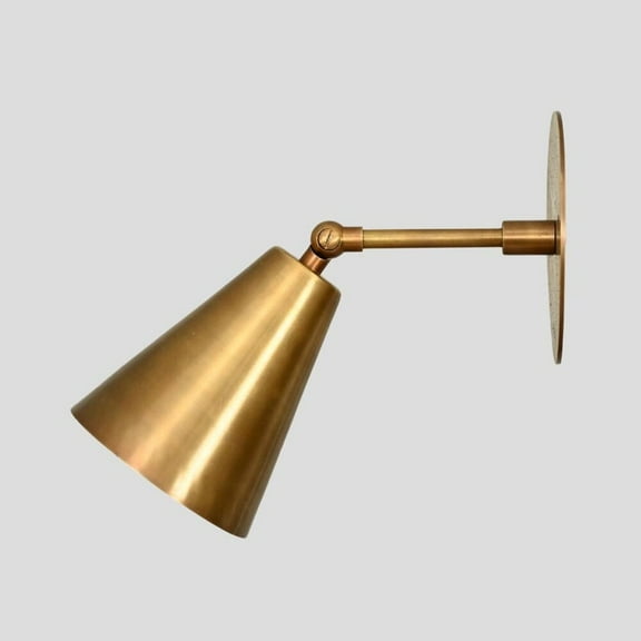 Brass Light Wall Sconce Articulated Mid Century Modern Italian Style Wall Lamp