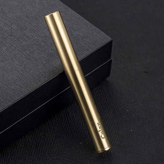 Brass Lighter, Vintage Retro Automatic Ignition Kerosene Lighter, Portable Refillable Solid Brass Metal Lighter with Gift Box