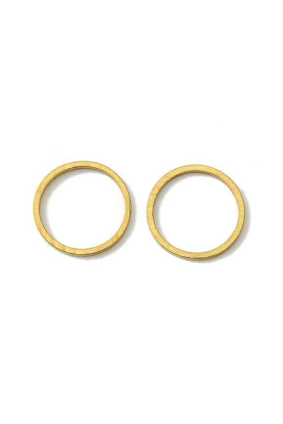 Brass Linking Rings Cadmium Free & Nickel Free & Lead Free Flat Ring Raw(Unplated) 12x1mm Inner Diameter: 10.3mm