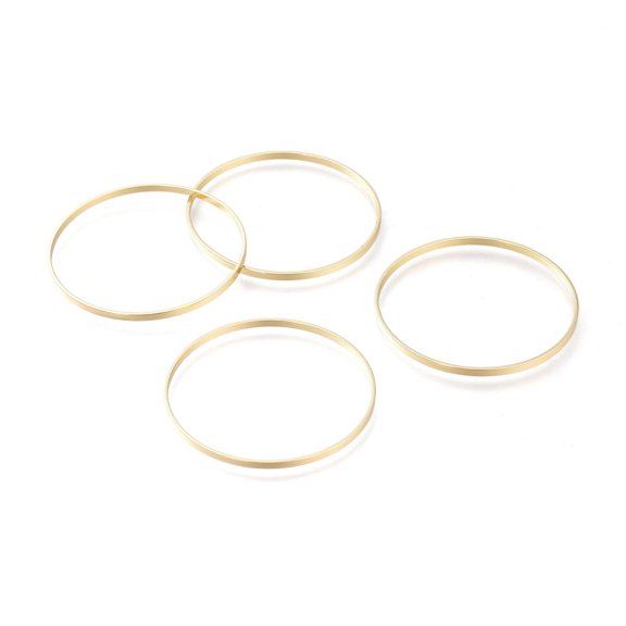 Brass Linking Rings Long-Lasting Plated Ring Real 14K golden Plated 40x1.7mm Inner Diameter: 39mm