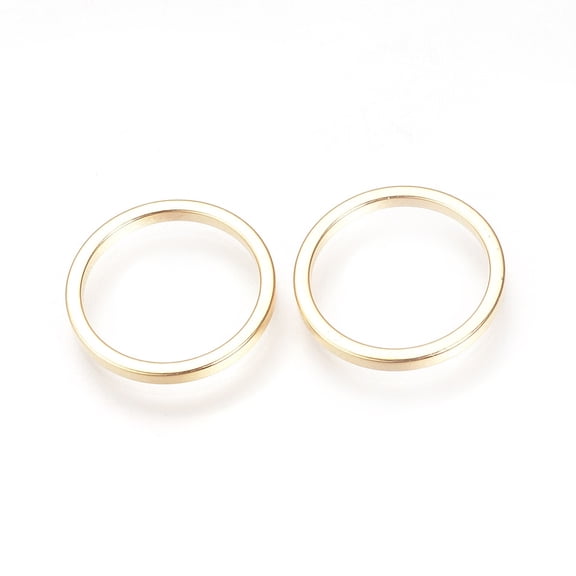 Brass Linking Rings Nickel Free Real 18K golden Plated Ring Golden 15x1mm