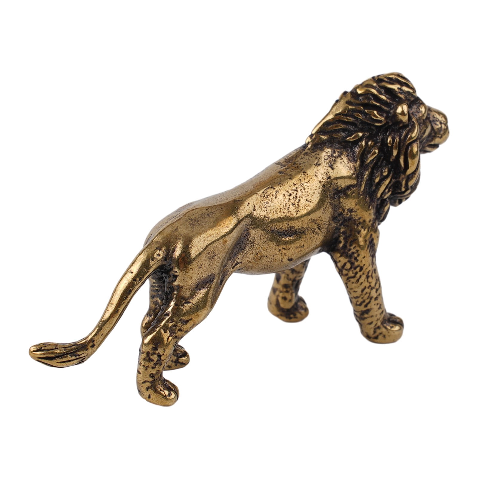Brass Lion Figurine Statue for Home Office Table Decoration - Creative ...