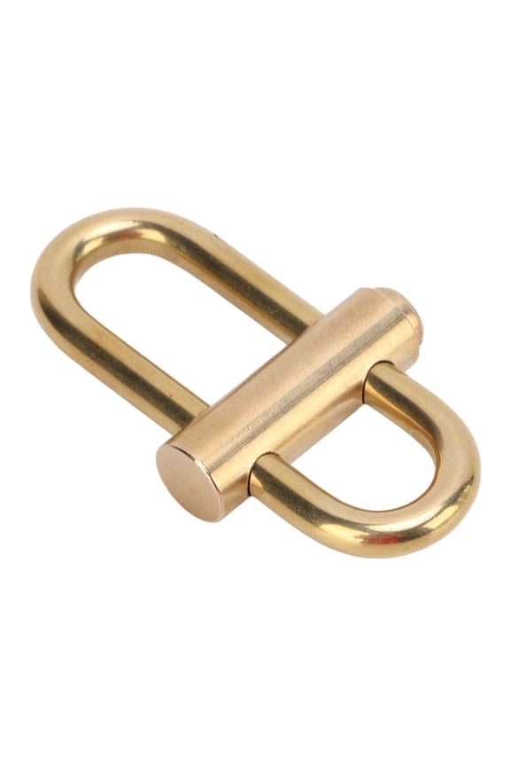 Brass Lock Clip Key Holder, Elegant Slide Locking Carabiner Durable Oval For Hiking