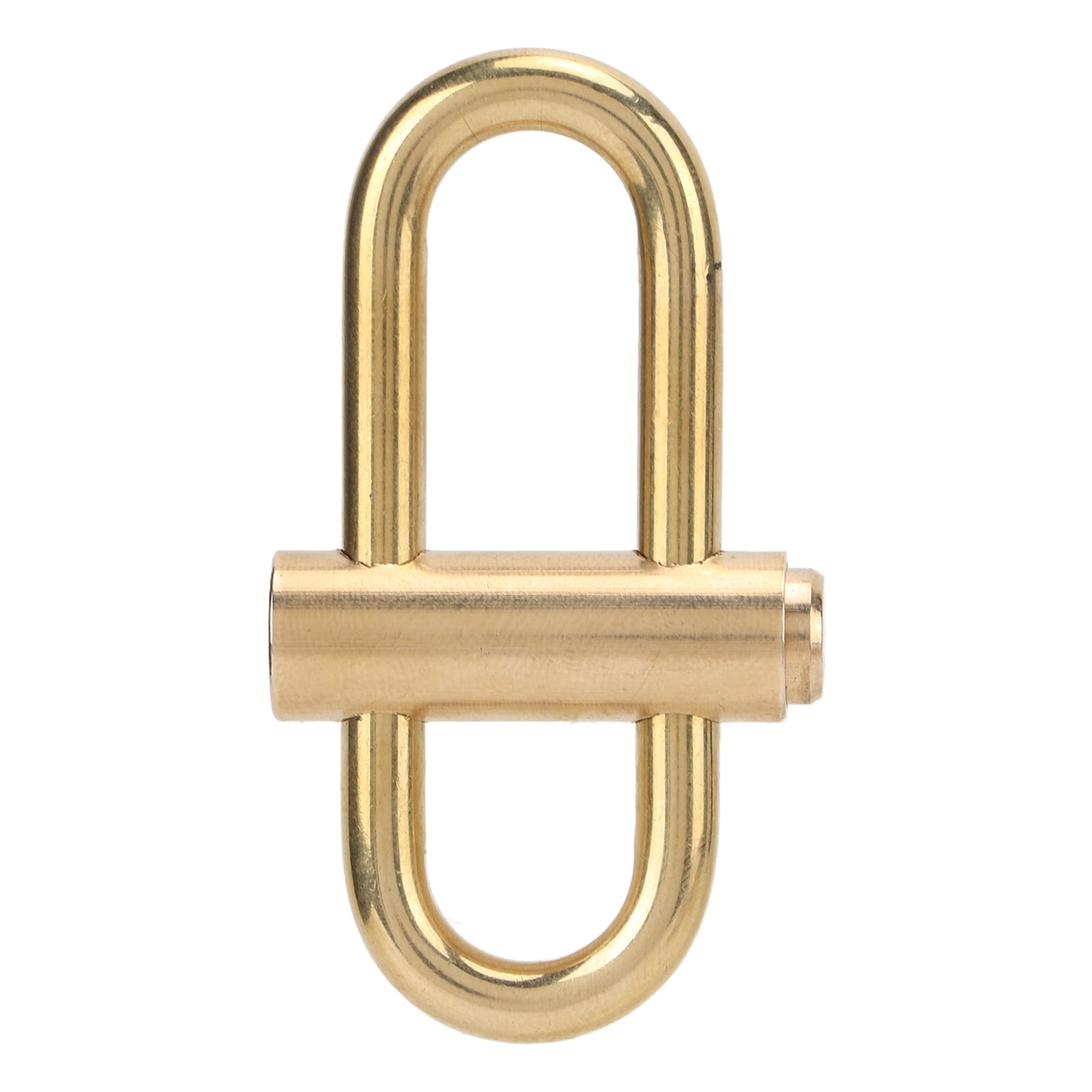 Brass Lock Keychain Smal Oval Slide Locking Snap Lock Clip Buckle 