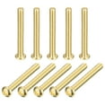 thumbnail image 1 of Brass Machine Screws, M3x25mm Phillips Pan Head Fastener Bolts for Furniture, Office Equipment, Electronics 36Pack, 1 of 6