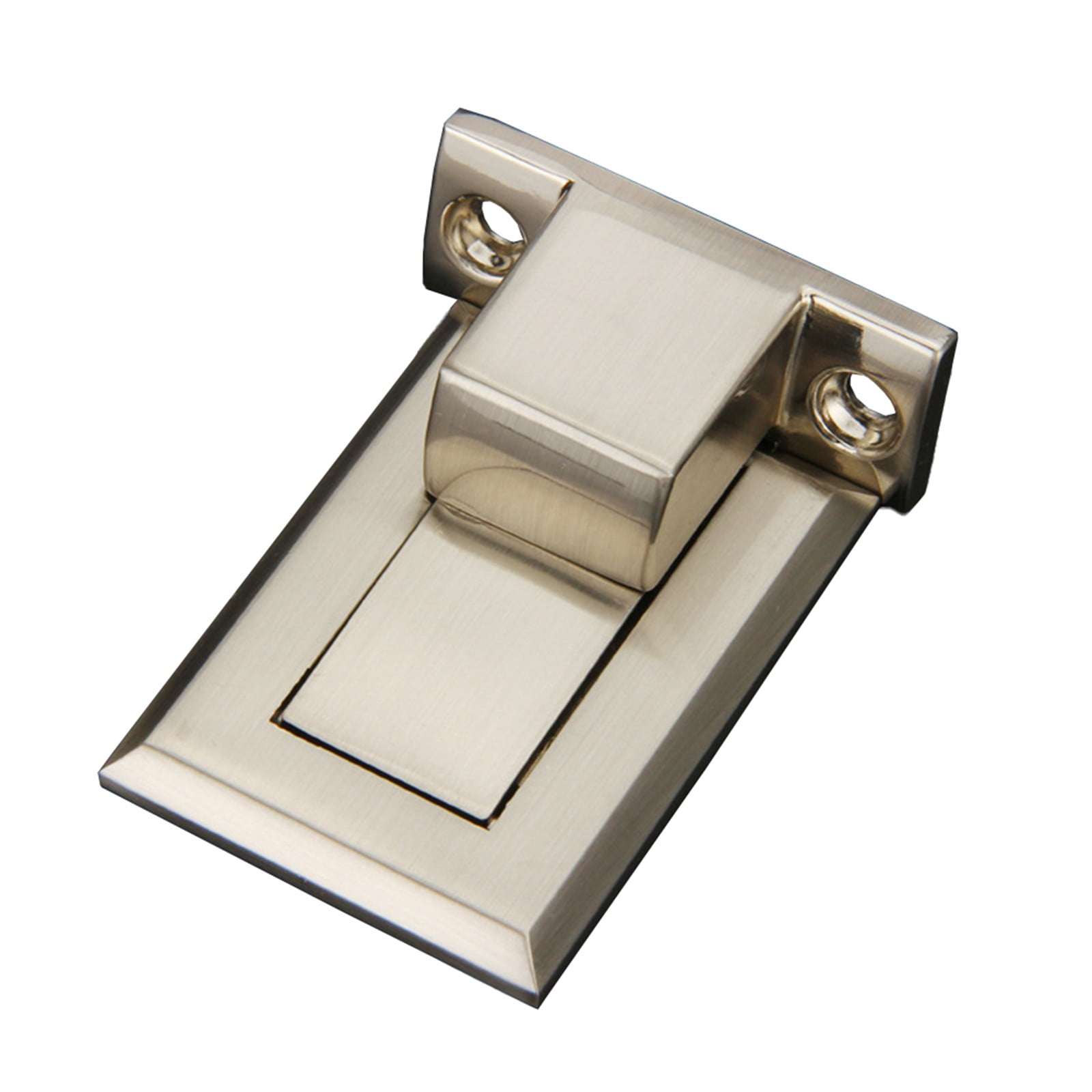 Brass Door Stops Punch Free Invisible Door Clip Self and Adhesive, brushed nickel