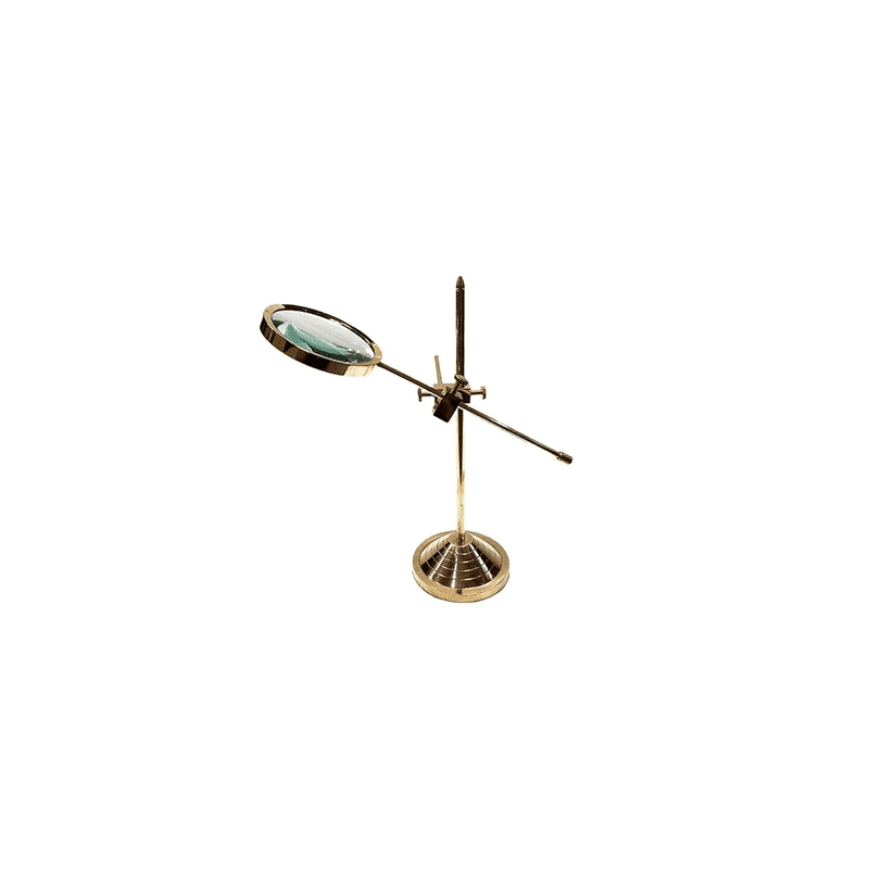 Brass Magnifier Glass for Reading Study Table Top Decor and Home Decor Antique Nautical Adjustable Brass Magnifying Glass with
