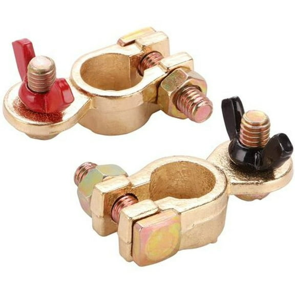 Brass Marine Grade Battery Terminal Top Post, Battery Terminal Connectors With Anti-Corrosion Pad For Boats, Cars, Rvs, And Trucks (Good Conductive Performance)