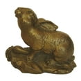 thumbnail image 1 of Brass Metal Copper Rabbit Statue, 1 of 1
