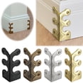 thumbnail image 1 of Brass Metal Corner Protectors, Vintage Decorative Furniture Corner Guards for Cabinets, Tables, Desks and Skirting Boards (4 Pack), 1 of 6