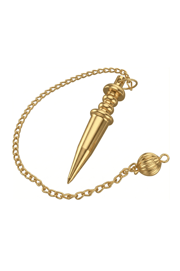 Brass Metal Light Weight Solid Cone Point Pendulum Healing Dowsing Metaphysical Reiki for Divination and Meditation