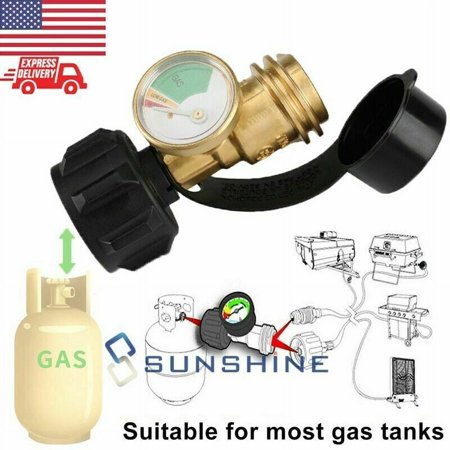 Brass Meter Gauge Propane Tank Adapter 4 Master LP Gas Grill BBQ RV W/ Pressure