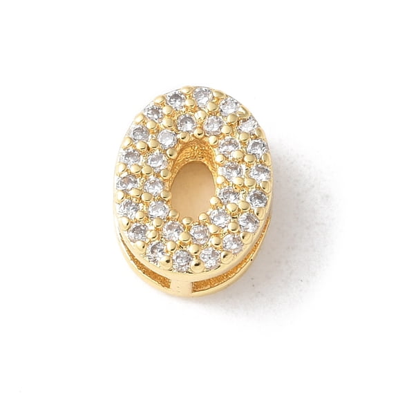 Brass Micro Pave Clear Cubic Zirconia Initial Multi-strand Links Real 18K Gold Plated Lead Free & Cadmium Free Long-Lasting Plated Rack Plating