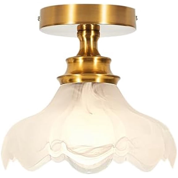 Brass Mini Ceiling Light Flush Mount Modern Alabaster Glass Ceiling Lamp for Bedroom Hallway Living Room Kitchen$$Tools & Hardware Other