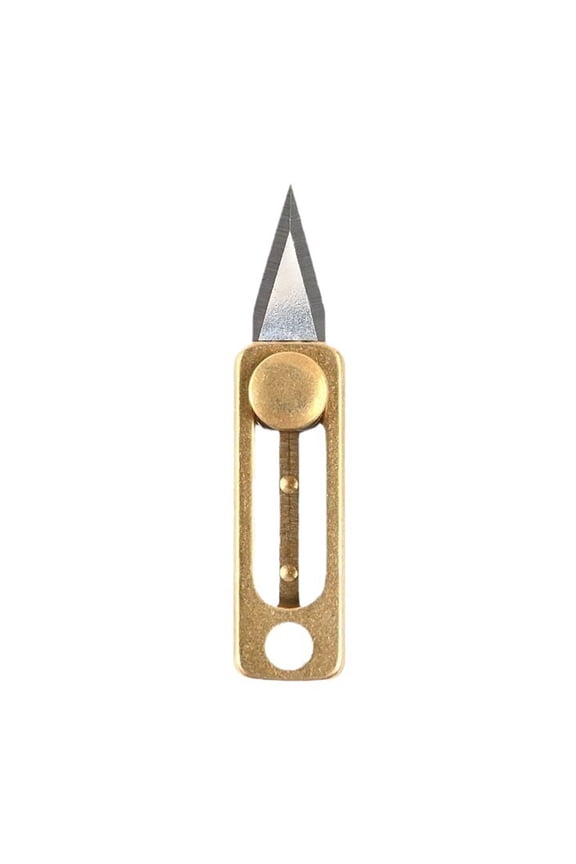 Brass Miniature Utility Cutter Keychain For Opening Packages And Daily Cutting Tasks Unpacking Express Opener