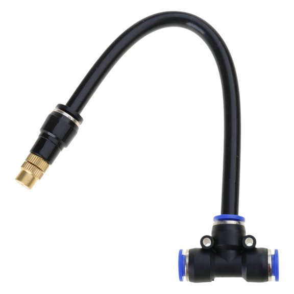 Brass Misting Nozzles for Mister Nozzle Thread Misting Nozzle Tees with Plug Adjustable for Outdoor Misting