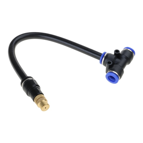Brass Misting Nozzles for Mister Nozzle Thread Misting Nozzle Tees with Plug Adjustable for Outdoor Misting