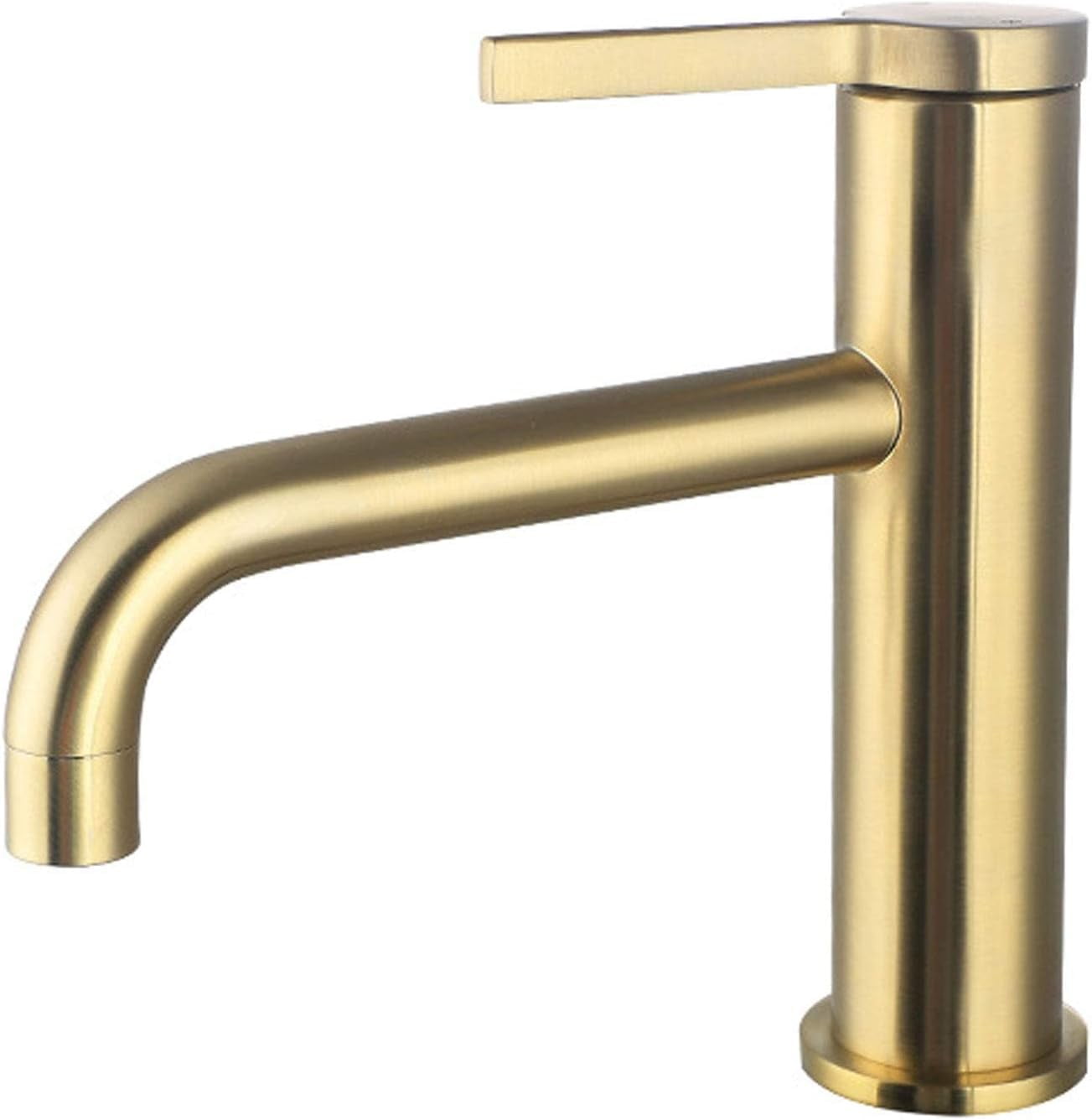 Brass Mixer Tap, Modern Bathroom Faucet with Single Lever Aerator Hot