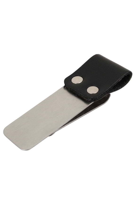 Brass Money Clip Holder Notebook Pencil Pen Loop Clip Brushed Black