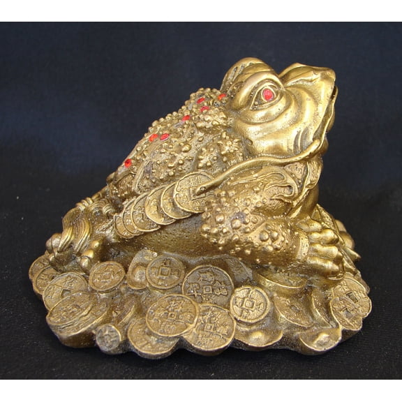 Brass Money Frog
