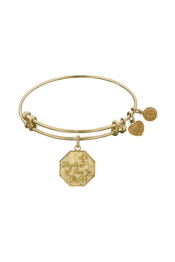 Brass Mother of The Bride Bangle Bracelet Adjust